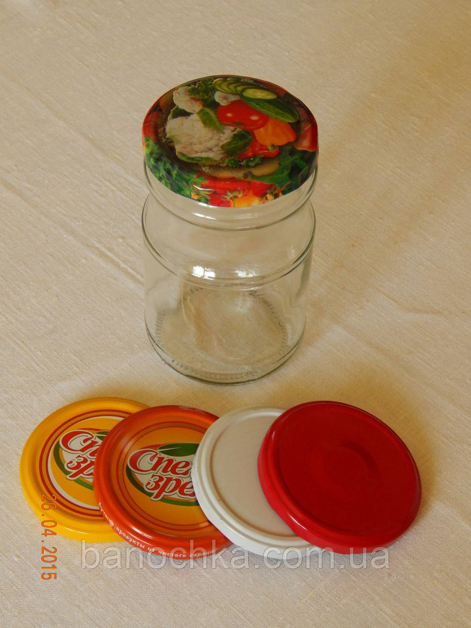 Банка скляна 720 мл твіст 82 Curved (15 штук в упаковці)