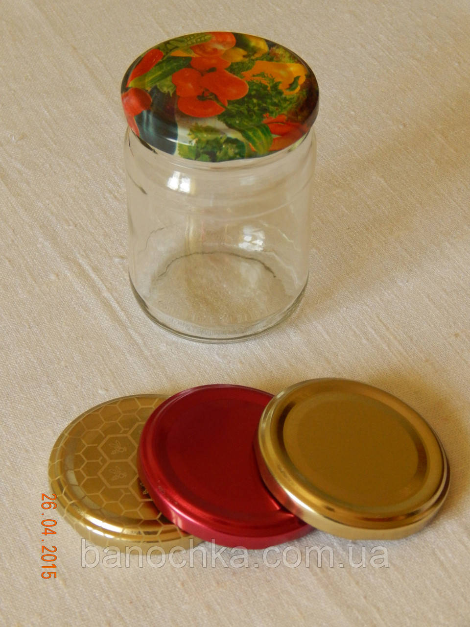 Банка скляна 250 мл з горловиною твіст 66 мм (24 штуки в упаковці)