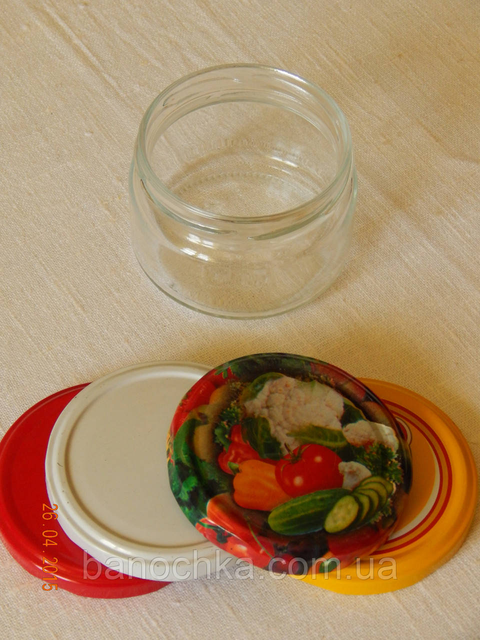 Банка скляна 250 мл з горловиною твіст 82 мм (15 штук в упаковці)