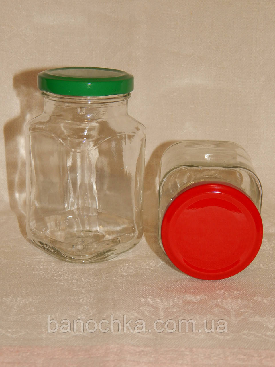 Банка скляна 300 мл (твіст 58) Кубик (24 штуки в упковці)