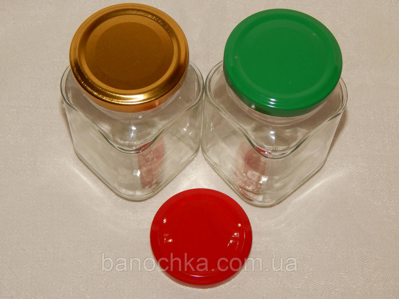 Банка скляна 300 мл (твіст 58) Кубик (24 штуки в упковці)