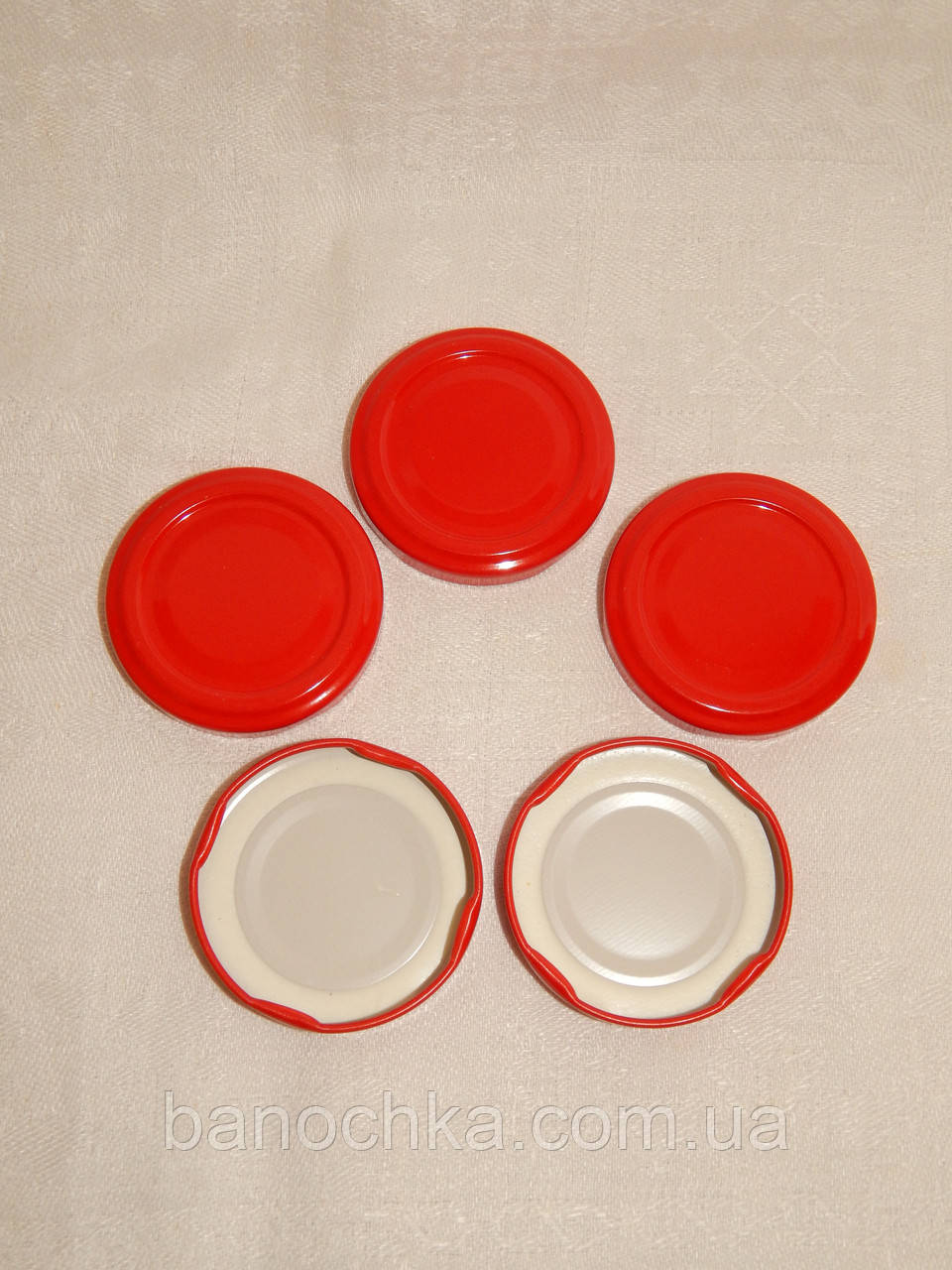 Кришка закаточна твіст-офф розмір 53 мм червона