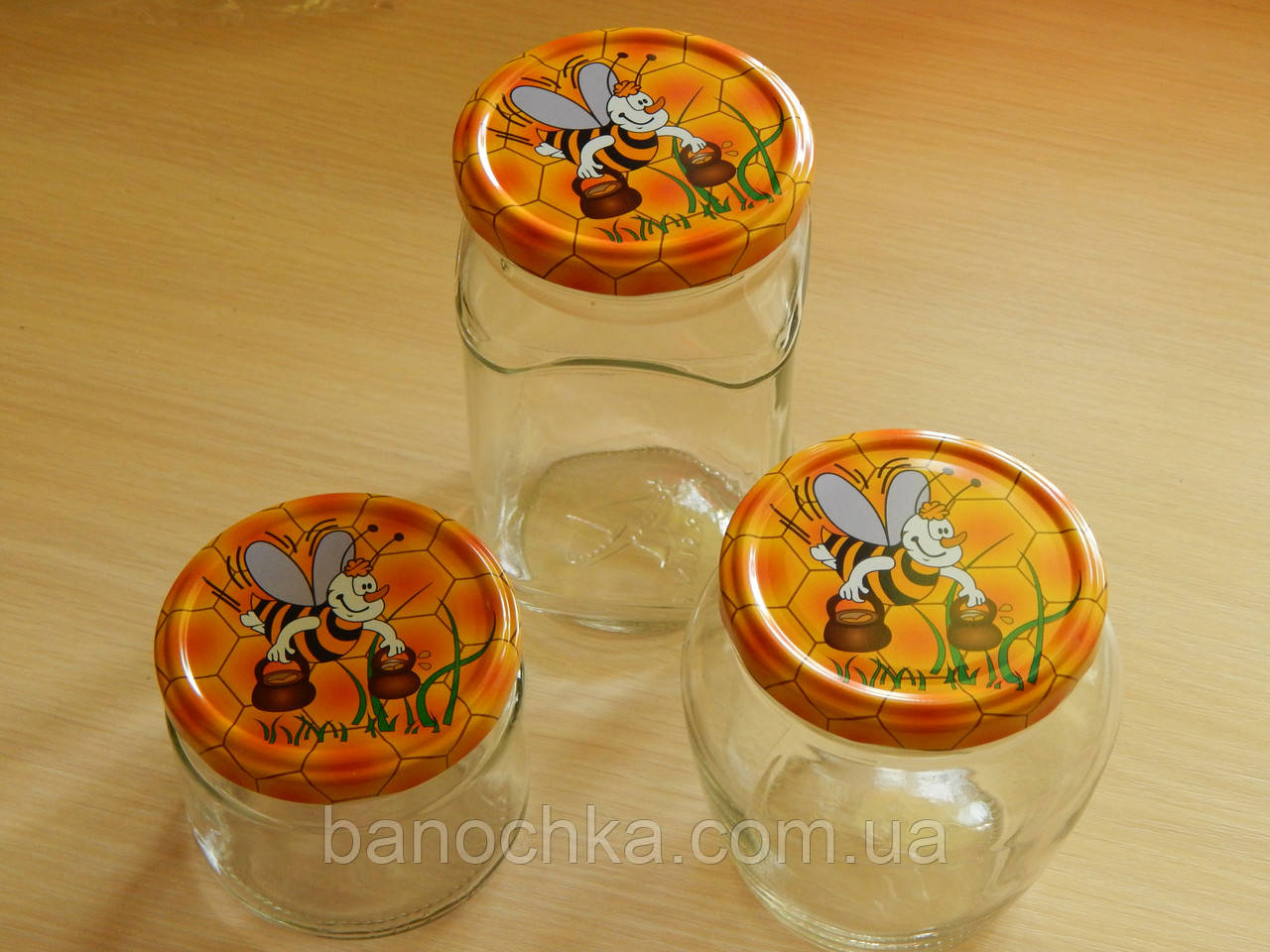 Кришка закаточна твіст-офф розмір 82 мм бджілка з відрами