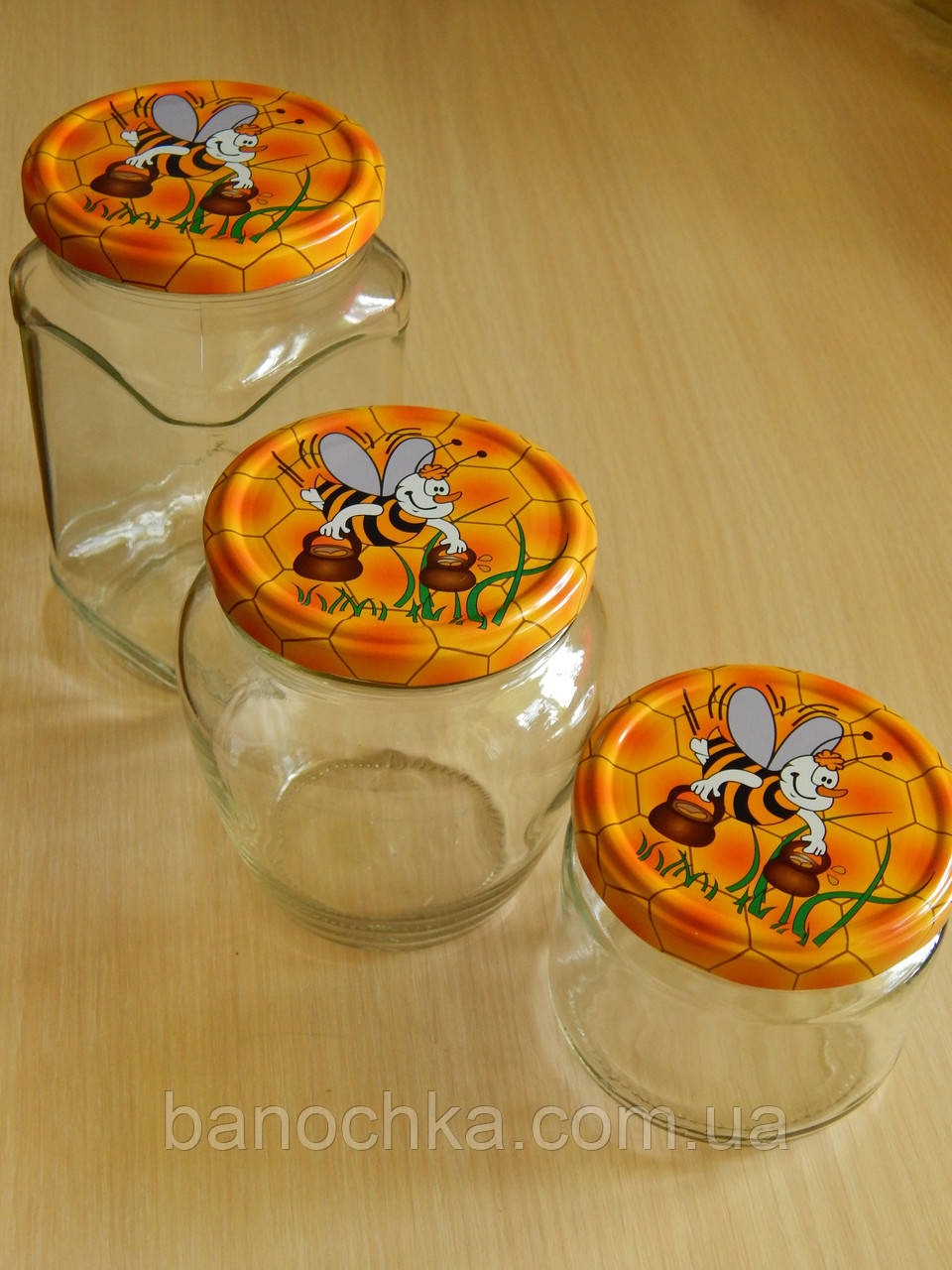 Кришка закаточна твіст-офф розмір 82 мм бджілка з відрами