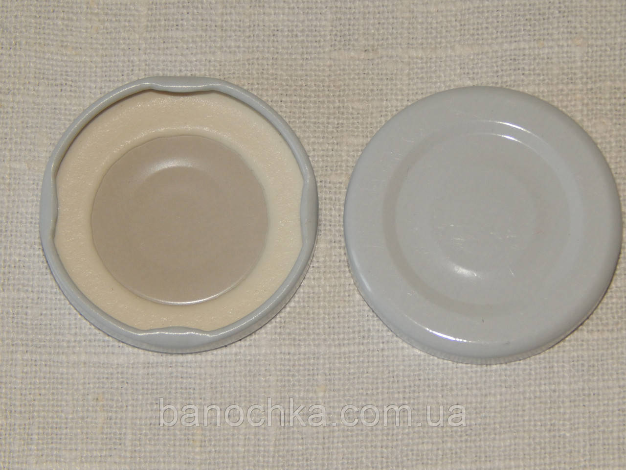 Кришка закаточна твіст-офф розмір 43 мм біла