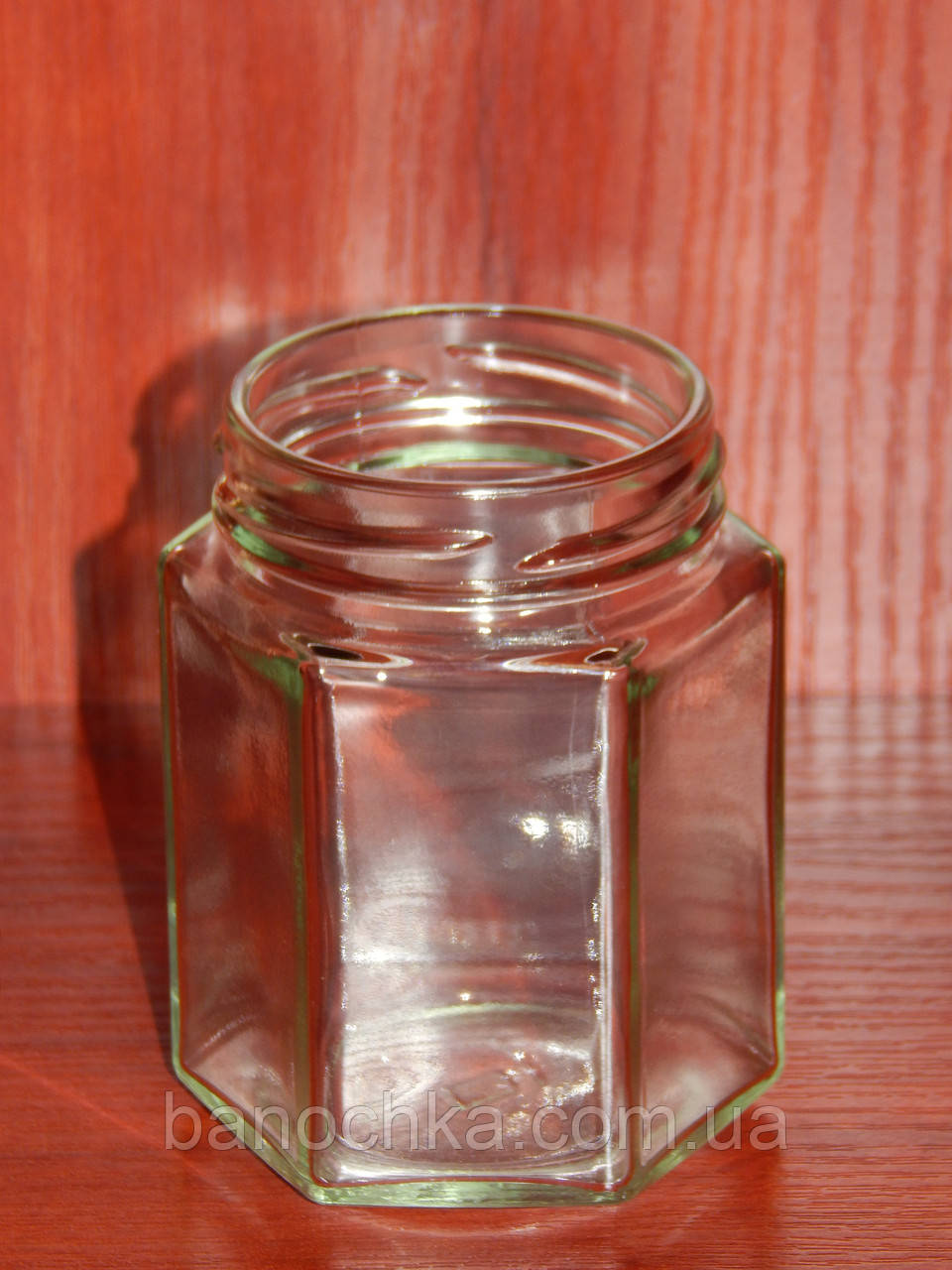 Банка скляна 196 мл з горловиною твіст 58 Шестигранник (24 штуки в упаковці)