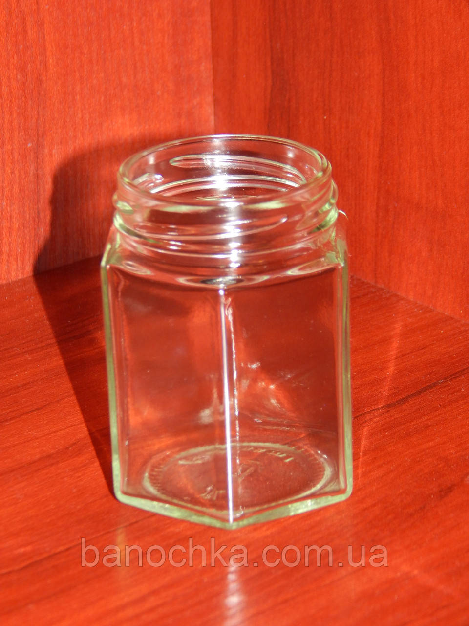 Банка скляна 196 мл з горловиною твіст 58 Шестигранник (24 штуки в упаковці)
