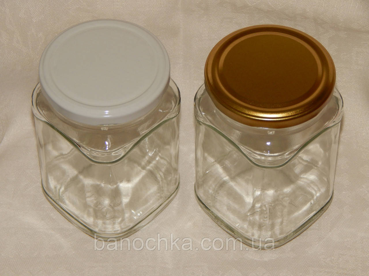 Банка скляна 720 мл з горловиною твіст 82 Кубик (12 штук в упаковці)