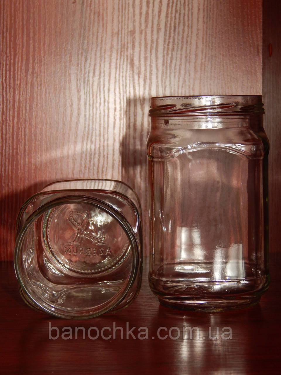 Банка скляна 720 мл з горловиною твіст 82 Кубик (12 штук в упаковці)