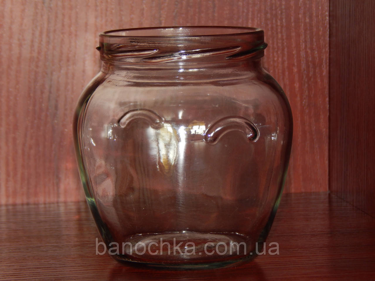 Банка скляна 580 мл з горловиною твіст 82 Амфора (12 штук в упаковці)