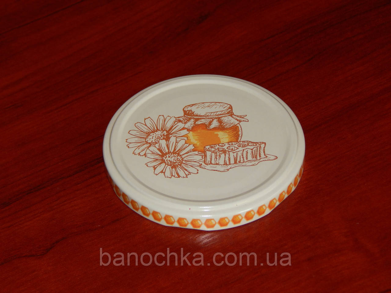 Кришка закаточна твіст-офф розмір 82 мм мед - ромашки