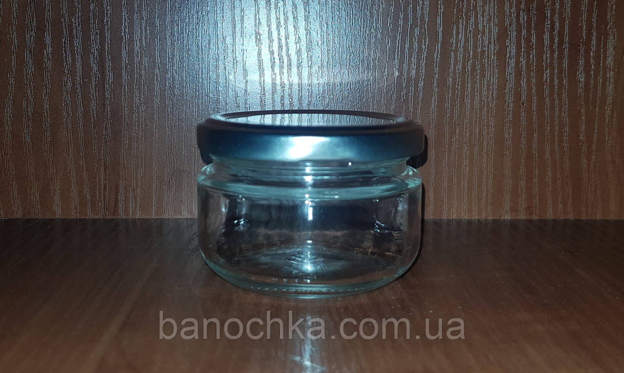 Банка скляна 100 мл із сріблястою кришкою 66 мм (24 штуки)