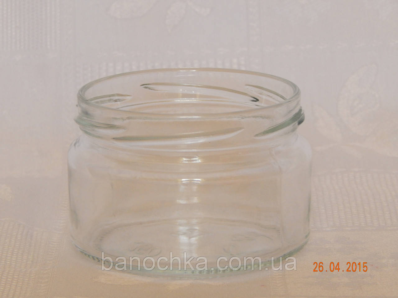 Банка скло 250 мл з медовою кришкою ТО 82 (15 штук)