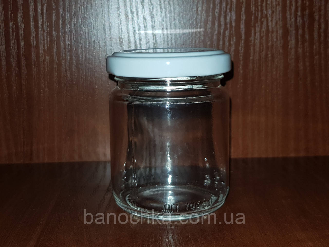 Банка скляна 100 мл з білою кришкою 53 мм (40 штук)