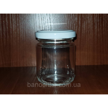 Банка скляна 100 мл з білою кришкою 53 мм (40 штук)