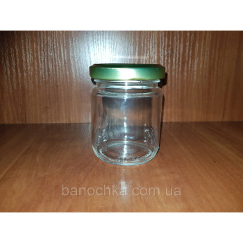 Банка склянна 100 мл з золотистою кришкою 53 мм (40 штук)