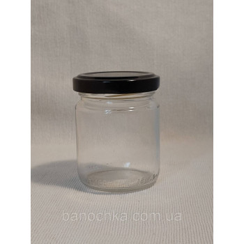 Банка склянна 100 мл з чорною кришкою 53 мм (40 штук)