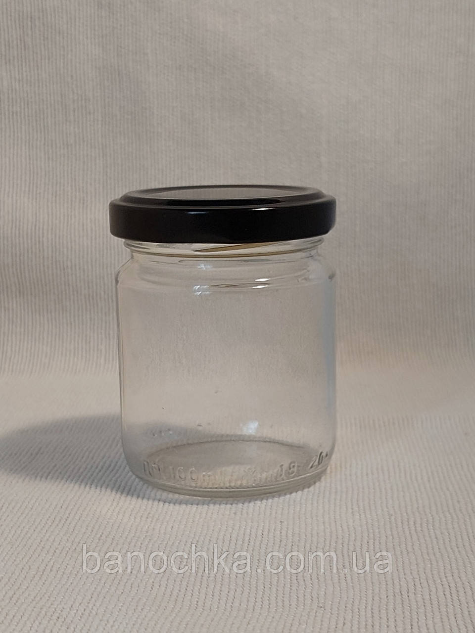 Банка склянна 100 мл з чорною кришкою 53 мм (40 штук)