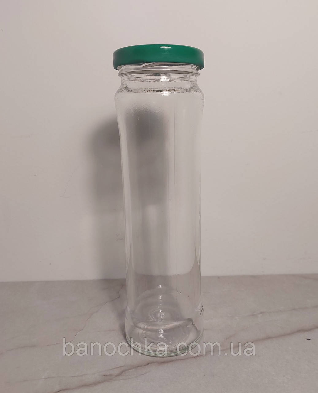 Банка скляна 212 мл із зеленою кришкою 48 мм HAUT (30 штук)