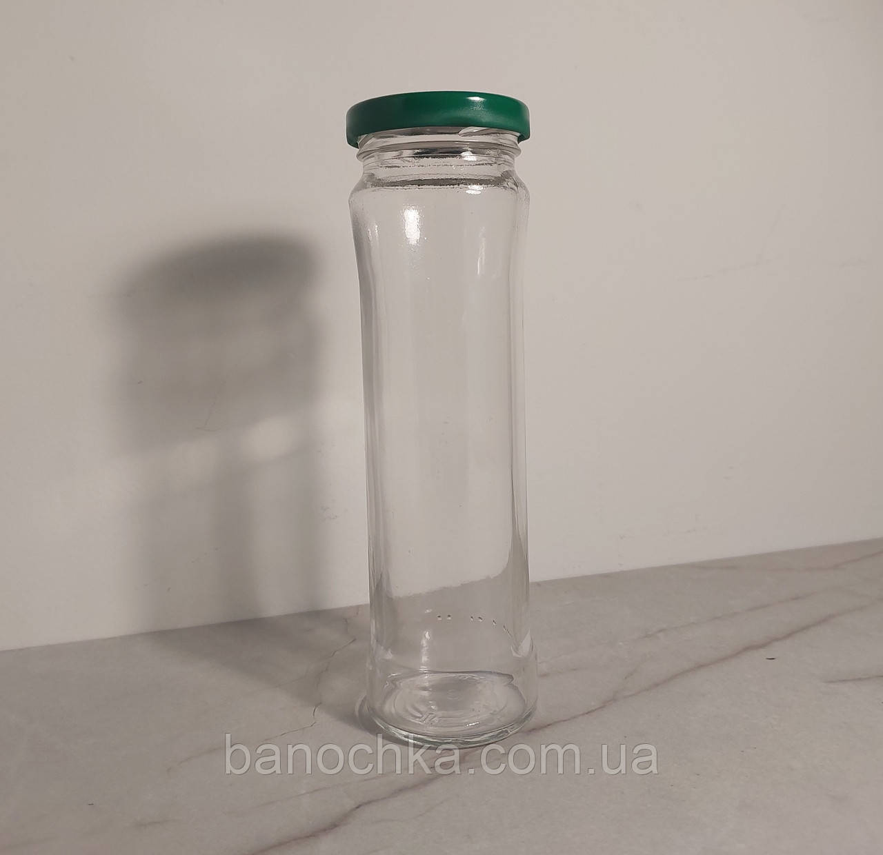 Банка скляна 212 мл із зеленою кришкою 48 мм HAUT (30 штук)