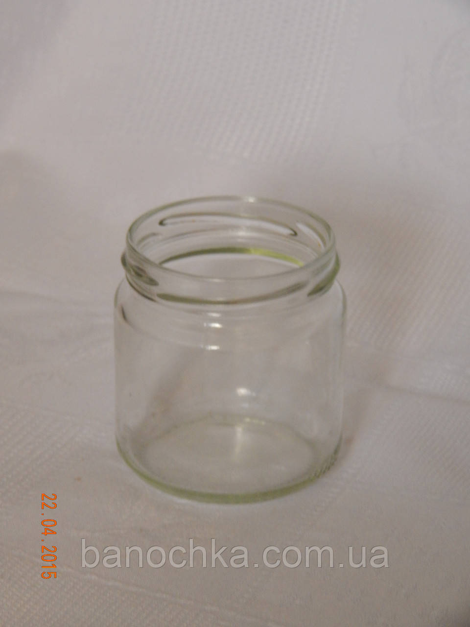 Банка скляна 200 мл з білою кришкою ТО 66 (24 штуки)
