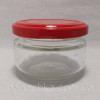 Банка скляна 100 мл із червоною кришкою 66 мм (24 штуки)