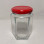 Банка скляна 280 мл шестигранна з червоною кришкою 63 мм (20 штук)